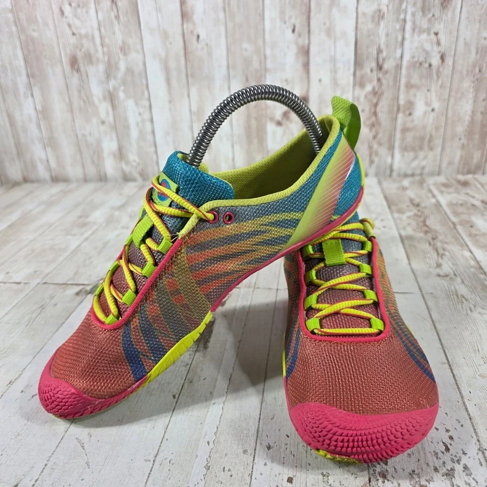 Merrell Vapor Glove 2 Barefoot Running Shoes Pink High Viz J06244 Womens 7.5